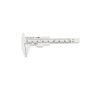 2 Calibres métricos dobles de alta precisión con marcas claras, construcción de plástico duradero para pasatiempos y aprendizaje. Herramienta de medición de plástico de alta precisión