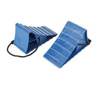 2 calzos para ruedas con cuerda y asa, muelle de rueda portátil, bloque de tope antideslizante para neumáticos, cuña de goma resistente para remolques de coche, caravana de viaje, caravana