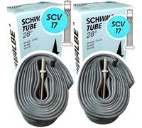2 cámaras de aire para bicicleta SCV 17 Clik Valve para Schwalbe de 28 pulgadas de ancho, 1,1 - 1,75 pulgadas, 700 C, 28-622 hasta 47-622 City Trekking, Gravel, Tour, juego de mangueras de repuesto (2