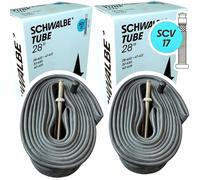 2 cámaras de aire para bicicleta SCV 17 Clik Valve para Schwalbe de 28 pulgadas de ancho de 1,1 a 1,75 pulgadas 700C 28-622 hasta 47-622 City Trekking, Gravel, Tour, juego de mangueras de repuesto (2