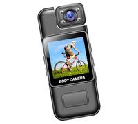2 cámaras de seguridad portátiles con batería de 1000 mAh en tiempo real y memoria expandible para cámara corporal de patrullas para cámara de acción portátil con clip