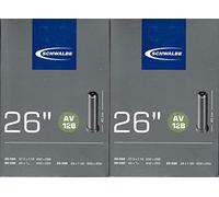 2 cámaras Schwalbe AV 12B de 26 pulgadas para válvula de coche