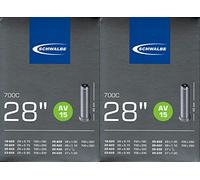 2 cámaras Schwalbe AV 15 de 28 pulgadas para válvula de coche