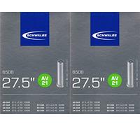 2 cámaras Schwalbe AV 21 de 27,5 650 B. Válvula: Auto Schrader AV21