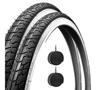 2 cámaras y 2 neumáticos blanco-negro para silla de ruedas 24 x 1 3/8 (37-540) BN