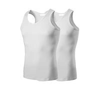 2 camisetas sin mangas fáciles de llevar para hombre, camiseta de gimnasio para hombre, chaleco de algodón de 1 a 1 hilo, chaleco elástico para interiores y exteriores, deportes, vida diaria, h, XL