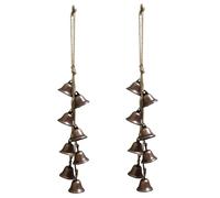 2 Campanas de Bruja, campanillas de Viento Colgantes, Cosas de Bruja, Suministros de brujería de energía Negativa Clara para decoración de la habitación del hogar Boho, Campanas de para Puerta