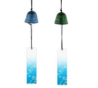 2 campanas de viento japonesas Furin de hierro fundido, estilo templo, decoración Zen, Feng Shui, adorno para colgar al aire libre