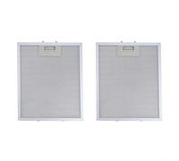 2 campanas extractoras Grease Rangemaster, malla de aluminio de 300 x 250 mm, piezas de repuesto lavables de 5 capas, color plateado