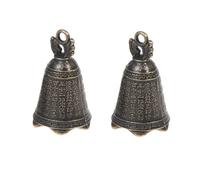 2 campanillas de latón pequeñas vintage for colgar en fiestas navideñas, hacer carillones viento, decoraciones y manualidades Para Casamento Navidad