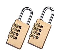 2 candados de combinación con 4 dígitos, candados para maletas mochila, armario, casa, altura del anillo 20 mm (4 dígitos)