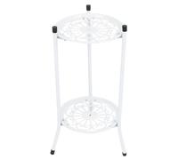 2 -Capa Metal Marihuana Apoyo Accesorios de Jardín para Decoración Interna y Exterior - Periferia Curva, Material de Alta Dureza (BLACK) (WHITE)