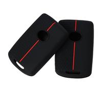 2 Carcasas de Llaves de Coche, Carcasa para Llave de Coche de Silicona, Funda para Mando de Coche, Compatibles con Mazda 4 Botones (Rojo)