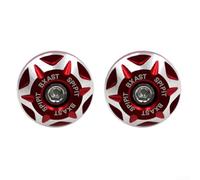 2 carcasas de tornillo para placa de matrícula para motocicleta, diseñadas para agujeros de 6 mm, hechas de aleación de aluminio con alta resistencia a la presión del viento y al desgaste (rojo)