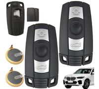 2 carcasas para llaves de coche compatibles con 2 pilas LIR2025 para BMW 1, 3, 5, 6, X1, X5, mando a distancia
