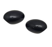 2 carcasas reflectoras de repuesto para vehículos compactos con reflectores operados a mano 2007 a 2016, tapa de vidrio negro brillante