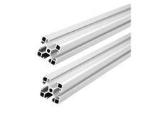 2 carriles guía lineales de perfil de aluminio 4040, anodizado extruido, estándar europeo, de 100 a 550 mm de longitud(250mm)