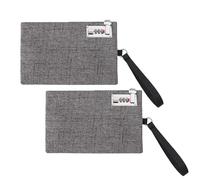 2 carteras con cerradura, bolsillo para banco, impermeables, 25,5 x 16,5 cm, para documentos, para dinero en efectivo, pasaporte, recibo, factura