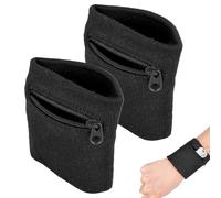 2 carteras con correa de muñeca, llavero para correr con cremallera, bolso de muñeca para hombres y mujeres, bolsa de muñeca deportiva, bandas de sudor, cartera de bolsillo para correr, baloncesto