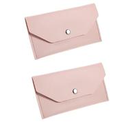 2 carteras de piel sintética de color rosa, reutilizables, para guardar dinero en efectivo, para mujeres y hombres, sobres bancarios para dinero en efectivo, sobres, sobres y suministros de envío,