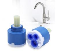 2 cartucce in ceramica rubinetto 40 mm - Cartuccia di ricambio in ceramica di alta qualità per rubinetti da cucina monocomando, miscelatori, rubinetti doccia e lavabo in bagno e cucina