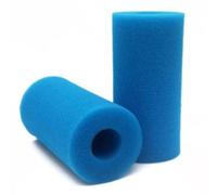 2 cartuchos de esponja para filtro de piscina, repuesto de espuma reutilizable para filtros de piscina tipo A/C, cartucho de esponja lavable, bolas de filtro azules para bomba de piscina, fácil