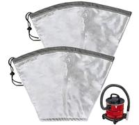 2 cartuchos de prefiltro reutilizables para polvo fino, compatibles con aspiradoras Einhell TC-AV 1720 DW y TC-AV 1718 D, material no inflamable, protección para filtros de arrugas