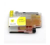 2 Cartuchos de Tinta compatibles LC434 de Capacidad estándar for impresoras de inyección de Tinta a Color Brother DCP-J1200W (Negro/Cian/Magenta/Amarillo)(1pcs Yellow)