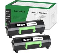 2 cartuchos de tóner negros b2360 2360dn b2360dn para tóner Dell b3460dn de repuesto para cartucho de tóner Dell 2360dn M11XH 331-9805 de alto rendimiento