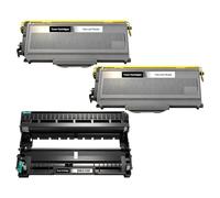 2 cartuchos de tóner TN2120 y 1 tambor DR2100, compatible con Brother TN2120 DR2100 para Brother DCP-7030 DCP-7040 DCP-7045N HL-2140 HL-2150N HL-2170 HL-2170W MFC-7320 MFC-7340 MFC-740 MFC-740 MFC-740