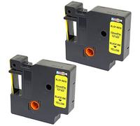 2 Casetes de Cinta compatibles con Dymo D1 45018 S0720580 Negro sobre Amarillo 12mm x 7m para DYMO LabelManager 160 210D 220P 260P 280 360D 420P 500TS PnP MobileLabeler LabelPoint LabelWriter 450 Duo