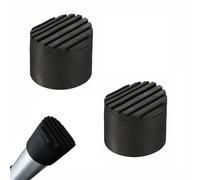 2 casquillos de escalera antideslizantes, zapatos de repuesto de goma resistentes para tubos de 56 mm, diseño de banda de rodadura acanalada y bloqueo roscado, protectores de patas de seguridad