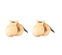 2 castañuelas tradicionales de flamenco españolas con cuerda de madera, instrumento musical de percusión manual para principiantes, instrumentos de percusión de mano para principiantes y profesionales