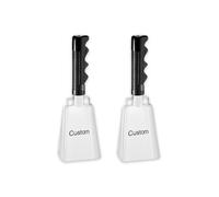 2 cencerros de 9 pulgadas con asa, campanas de animación para eventos deportivos, juegos de fútbol, fiestas de graduación y bodas, regalo duradero de instrumento musical de percusión