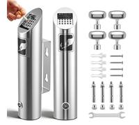 2 ceniceros de pie para exteriores, 6,3 x 30 cm, cenicero de pared de acero inoxidable, cenicero de pared para exteriores con cerradura, cenicero para exteriores, para jardines, patios, villas