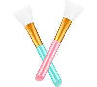 2 Cepillo de Mascarilla Facial de Silicona Raspador Cosmético sin Pelo Aplicador de Barro Facial Cepillo de Mezcla Herramienta de Belleza de Maquillaje para Máscara de Ojos DIY, Cuidado de Piel