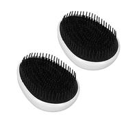 2 Cepillos Bonitos para el Cuero Cabelludo, Peine en Forma de Huevo con Dientes Redondos Suaves, Peine Portátil para Champú para Cabello Grueso, Fino, Corto Y Largo, Cepillo Desenredante de Masaje Húm