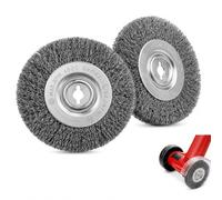 2 cepillos de acero inoxidable compatibles con limpiador de juntas Einhell | Cepillo de repuesto robusto de acero para limpiador de juntas, cepillo de repuesto de acero inoxidable, diámetro de 100 mm