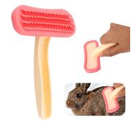 2 cepillos de conejo de conejo, 13,5 x 9 cm, duradero, de silicona suave, cepillo de aseo de conejos, práctico peine de masaje de animales pequeños, adecuado para mascotas pequeñas