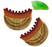 2 cepillos de contorno linfático con herramienta Gua Sha, cepillo facial de cepillado en seco, masajeador de drenaje linfático para esculpir barbilla y mandíbula y aliviar la fatiga