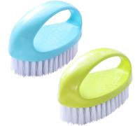 2 cepillos de fregado de paquete para limpieza Cepillo de matorral de servicio pesado Nylon rigidez cerebro de limpieza de cepillo de depuracin para