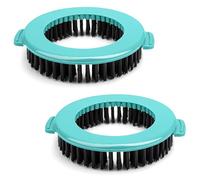 2 cepillos de fregado para Leifheit Clean Twist Disc Mop Ergo, cabezal de repuesto redondo con cerdas duras para limpiar suelos duros en cocina, balcón y baño