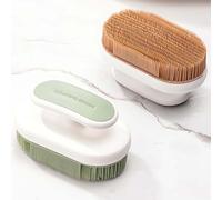2 cepillos de limpieza de cerdas suaves de silicona, cepillo de lavado pequeño para el hogar, cepillo de limpieza para manchas en ropa, sombreros, ropa interior, agarre cómodo