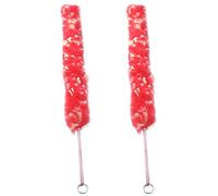 2 cepillos de limpieza para flautas, práctico cepillo de limpieza de flauta de nailon, cepillo de limpieza de flautas compatible con piezas de flauta de viento de madera (rojo)