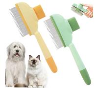 2 cepillos de pelo de gato y perro con función de autolimpieza, peine de gato antinudos y antipelos flotantes, cepillo de gato suave para el cuidado del pelado, eliminar las cerdas flotantes
