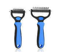 2 cepillos de pelo de mascotas, herramientas de depilación de doble cara, cepillos de aseo de mascotas, peines de depilación de animales, herramientas de depilación de mascotas, suministros para