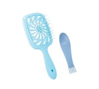 2 cepillos de pelo rizado, práctico peine de peluquería, peine de masaje ahuecado, desenredante para mujer