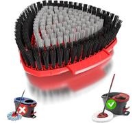2 cepillos de repuesto para mopa Vileda Turbo Mop, cabezal de repuesto para Vileda Turbo EasyWring 2 en 1, fregona triangular giratoria, cabezal de repuesto para limpieza de suelos.