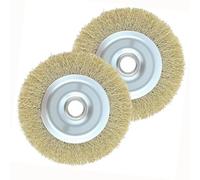 2 cepillos de rueda de alambre para Ryobi Patio Cleaner cepillo de alambre de repuesto para Ryobi RAC814 RY18PCA-0 OPC1800 OPC1815 EFB 400/401, con agujero de eje, para limpiar desechos de juntas de