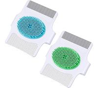 2 cepillos de tapa de cuna, peine 3 en 1, cepillo seguro para el cuero cabelludo con cerdas de goma suave, masaje suavemente cuidado del cuero cabelludo